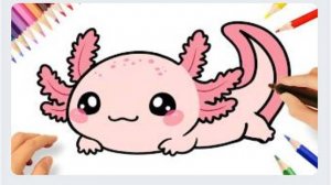 КАК НАРИСОВАТЬ МИЛОГО АКСОЛОТЛЯ