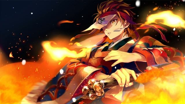Live wallpaper 4K: Dance of the Fire God (Demon Slayer) смотреть онлайн