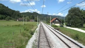 Есенице - Любляна - Добова - EC 211 (Сава) Поездка на поезде по всей Словении HD