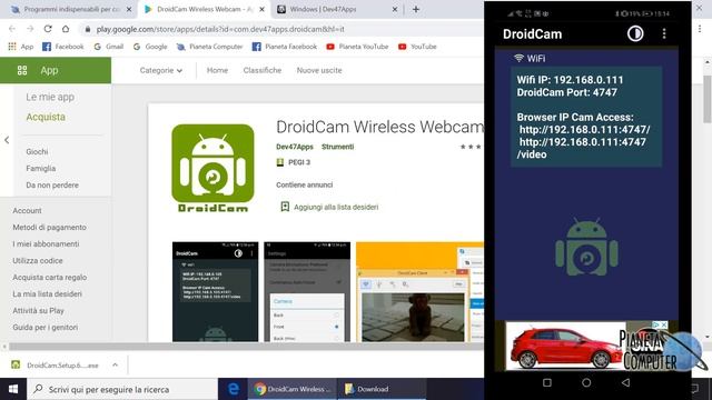 DROIDCAM, trasforma lo smartphone in webcam per PC - Pianeta Computer Mestre смотреть онлайн