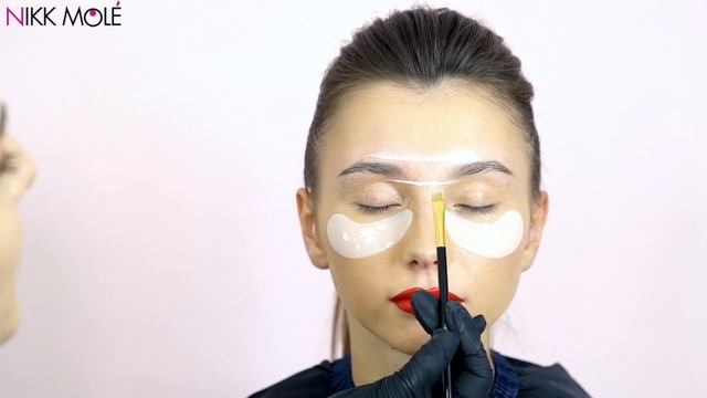 Brow Paste original Nikk Mole - как использовать Бров Пасту Никк Моле для разметки бровей. смотреть онлайн