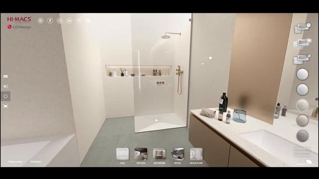 Virtuele realisatie badkamer HI MACS® Terrazzo Classico смотреть онлайн
