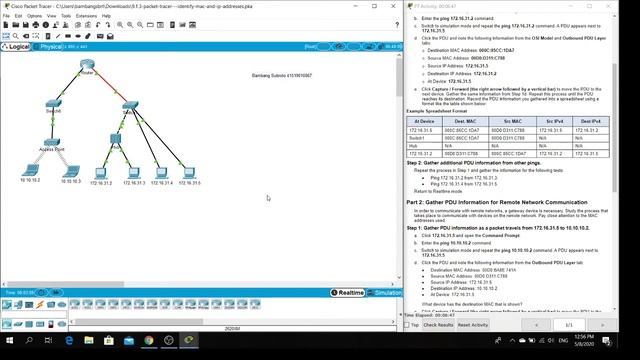 9.1.3 Packet Tracer - Identify MAC and IP Addresses смотреть онлайн