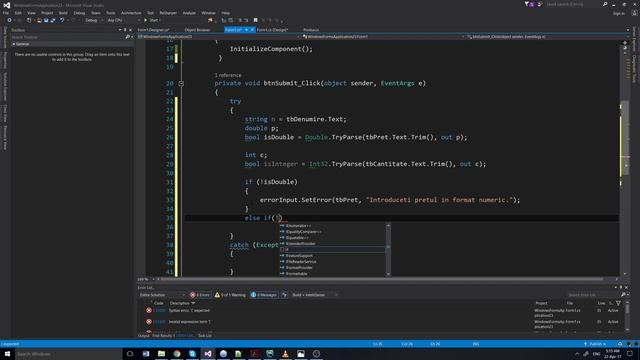 PAW C# - Error Provider, Try-Catch, Numeric Input смотреть онлайн