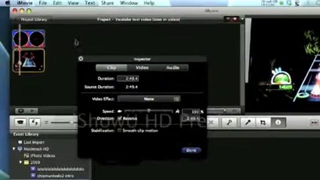 How to play any video backwards with imovie 09 смотреть онлайн