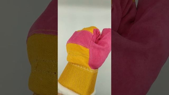 Перчатки спилковые комбинированные на меху 248