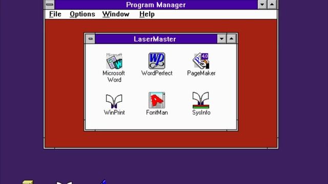 LaserMaster WinPrint Demo (PC MS-DOS, 1993) смотреть онлайн