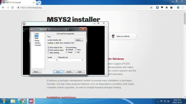 msys2 설치과정과 패키지 업그레이드 смотреть онлайн
