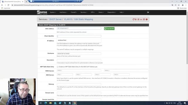 PFSense DHCP Üzerinde Static IP Adresi Tanımlamak ve Captive Portal' de MAC adresinin Pass Edilmesi смотреть онлайн