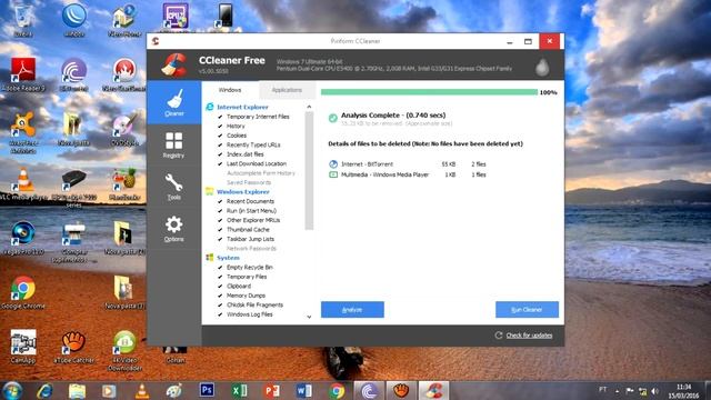 Como limpar o seu Historico dos programas do PC em um click смотреть онлайн