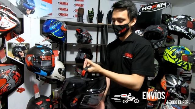 CASCO ABATIBLE DOBLE VISOR NEGRO BRILLO - DEMAX PERU смотреть онлайн