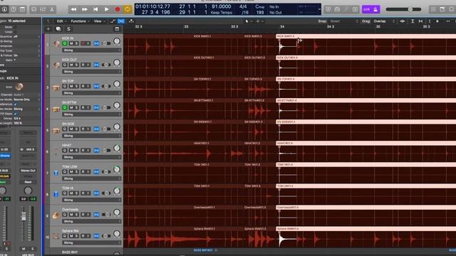 Logic Pro X Flextime multi track Drum editing смотреть онлайн