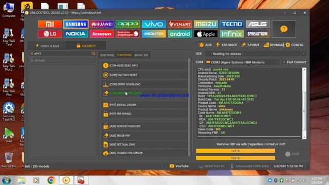 Samsung A04s Frp Unlock Tool 100%