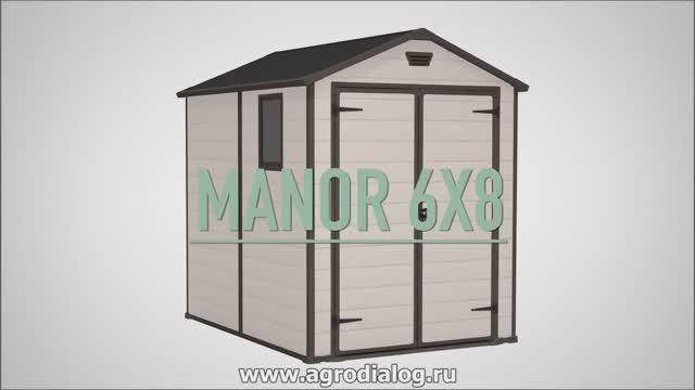 Пластиковый сарай Keter Manor 6x8 DD смотреть онлайн