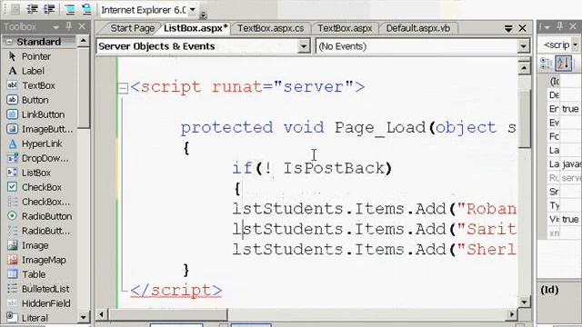 Asp.Net III : ListBox Inline Page Mode IsPostBack - Shalvin смотреть онлайн