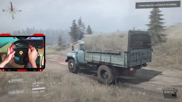MUDRUNNER PC GAMEPLAY (TUTORIAL) || USING THRUSTMASTER STEERING WHEEL смотреть онлайн
