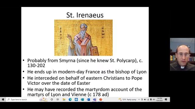 First Hundred Years Week Five Irenaeus 20221006 132440 Meeting Recording смотреть онлайн