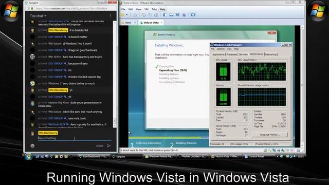 Running Windows Vista in Windows Vista + chat смотреть онлайн