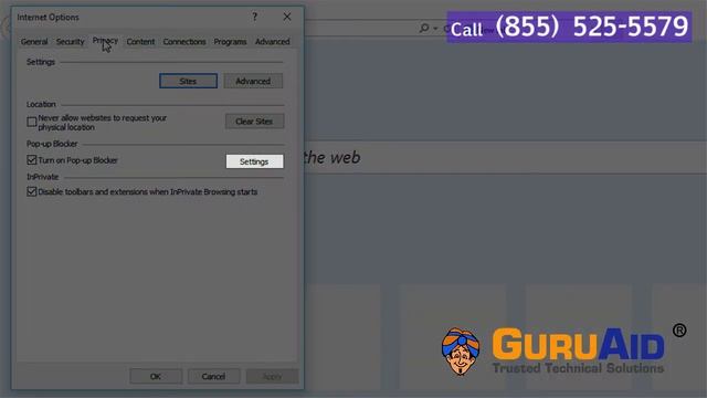 How to Add Websites to Allow Pop ups List on Internet Explorer - GuruAid смотреть онлайн