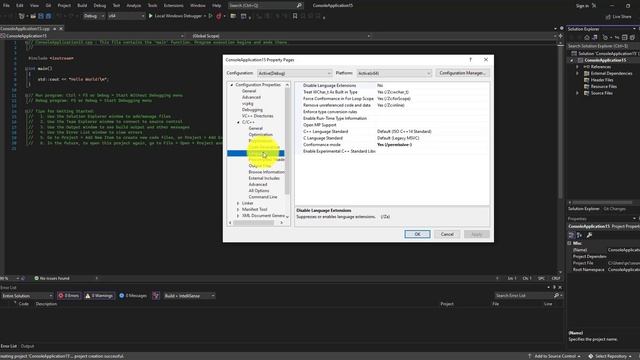 How to change c++ version on visual studio 2022, how to check c++ version, how to enable c++ 20 смотреть онлайн