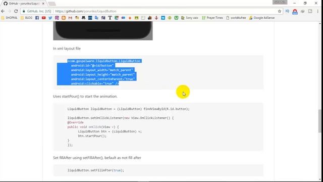 How to Create a Liquid Button in Andriod Studio Using Library смотреть онлайн