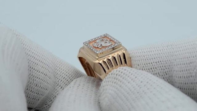 Мужское кольцо 040542 (Au 585) - Золотой Запасъ смотреть онлайн