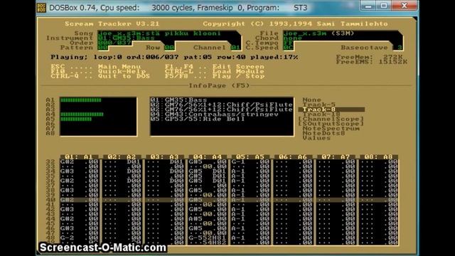 基準音源としてDOSBoxの音 第2回目はScream Trackerです(^^; смотреть онлайн