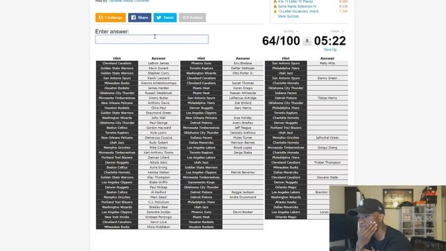 CAN YOU GUESS THE TOP 100 NBA PLAYERS IN THE LEAGUE? | KOT4Q смотреть онлайн