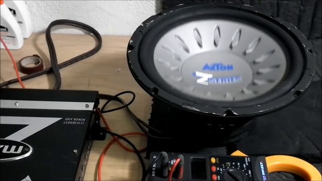 10" 25cm Axton CAW257 Subwoofer Test Xmax 120 bis 20Hz an Mac Audio Z2100 смотреть онлайн