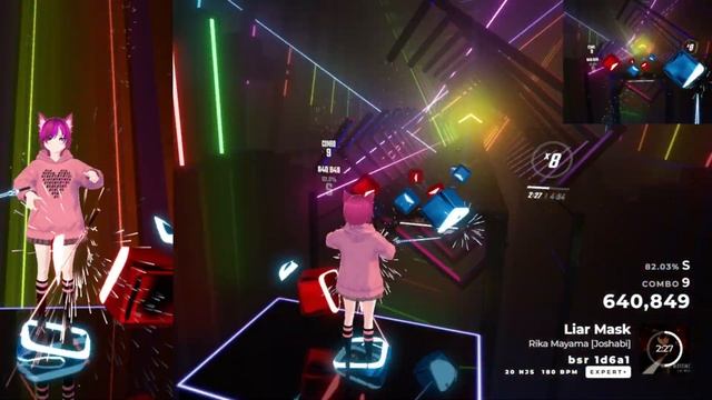 Beat Saber ビートセイバー　Rika Mayama - Liar Mask 　Expert+ 3点トラッキング смотреть онлайн