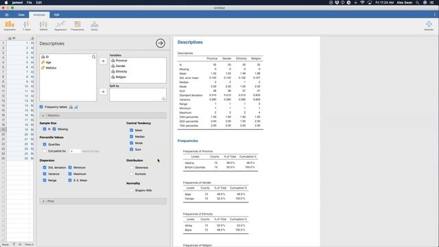 Jamovi 1.2/1.6 Tutorial: Descriptive Statistics (Episode 4) смотреть онлайн