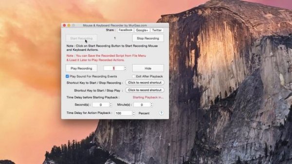 Mouse and Keyboard Recorder on Mac OS X