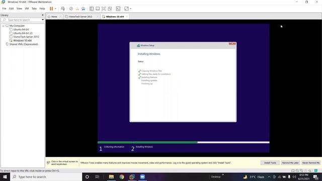 How to Install Windows 10 on VMware | Windows 10 as a client | смотреть онлайн