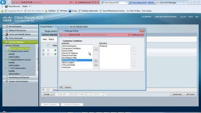 Cisco ACS 5.3 RADIUS Configuration / Cisco UCS смотреть онлайн