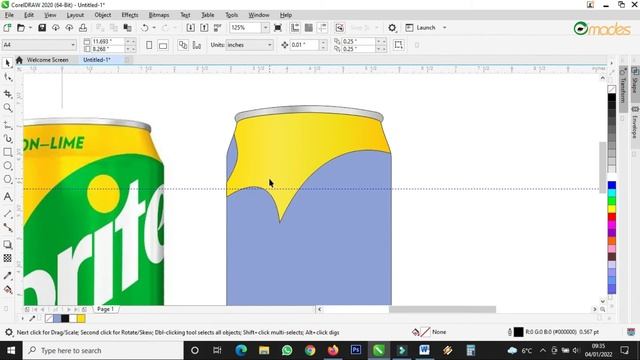 Cann Sprite Design / Techniques in Corel Draw / Learn Corel Draw Tricks / Packaging Design смотреть онлайн
