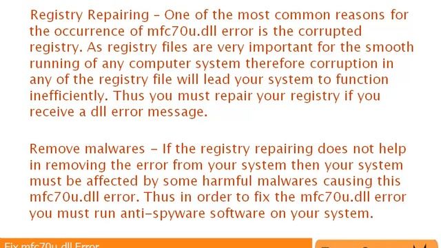 Fix mfc70u.dll error -- Easily Remove mfc70u.dll error with Automatic Repair Tool смотреть онлайн