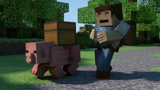 Трансформеры в Minecraft'е Короткая Minecraft Анимация смотреть онлайн