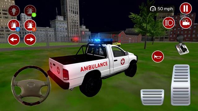 Emergency Ambulance Pickup Truck Driving Simulator - American Ambulance Driver - Android Gameplay смотреть онлайн