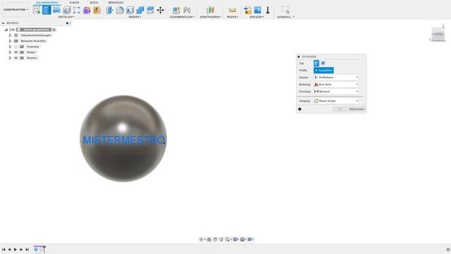 Text auf einer Kugel Fusion 360 Tutorial Deutsch CAD смотреть онлайн
