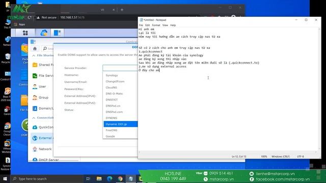Hướng dẫn truy cập từ xa thông qua tên miền trên NAS Synology | Mstar Corp смотреть онлайн