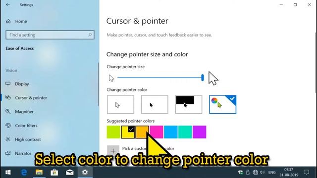 Mouse pointer and cursor size change смотреть онлайн