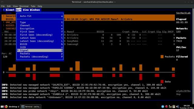 Cómo conocer la actividad de los usuarios de una red WiFi con Kismet смотреть онлайн