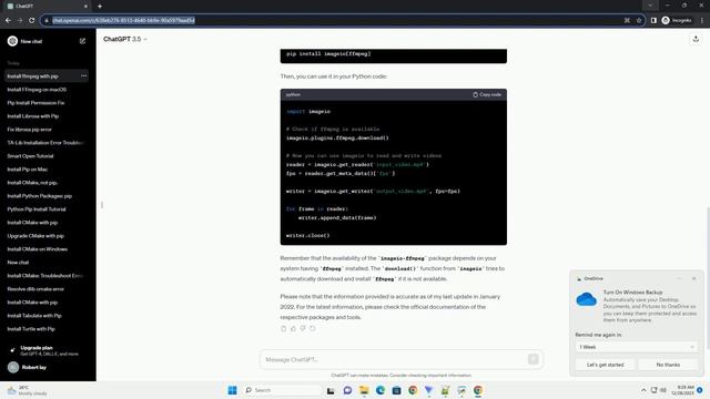 how to install ffmpeg with pip смотреть онлайн