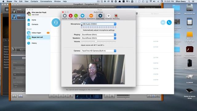 Recording a 2 track skype call with Garageband '11 смотреть онлайн