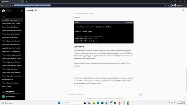 python mouse click not working смотреть онлайн