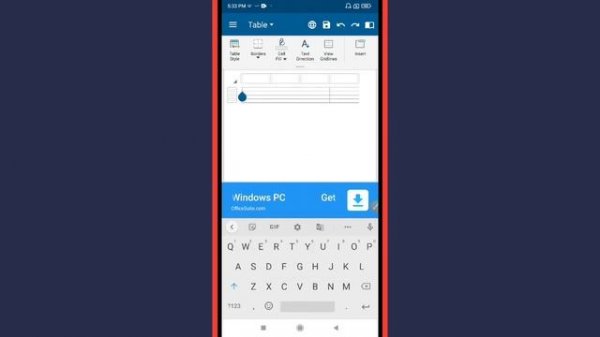 How to Insert Table in Word Document File in OfficeSuite App