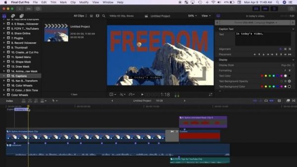 Add Captions in FCPX - Final Cut Pro 10.4.1 Tutorial