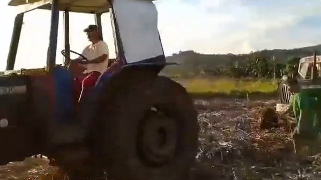 Isuzu 6BG1-2 stuck in muddy sugar cane farm and pulling by two tractor 🚜 смотреть онлайн