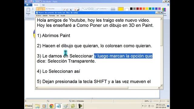 Como Poner un Dibujo en 3D en Paint [Windows 7] смотреть онлайн