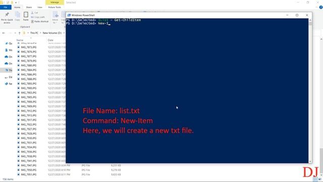 PowerShell CMD Example Get-ChildItem, New-Item & Set-Content смотреть онлайн